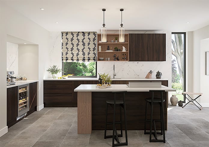 Construct, Black Ink - Motorised Roman Blind - Image 8